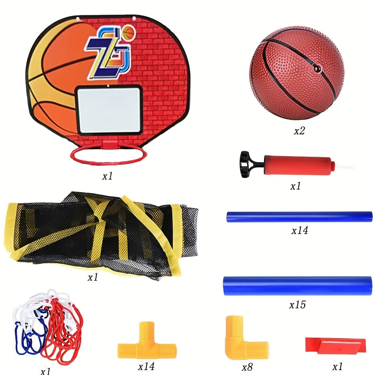 Arcade basketball game with 2 balls