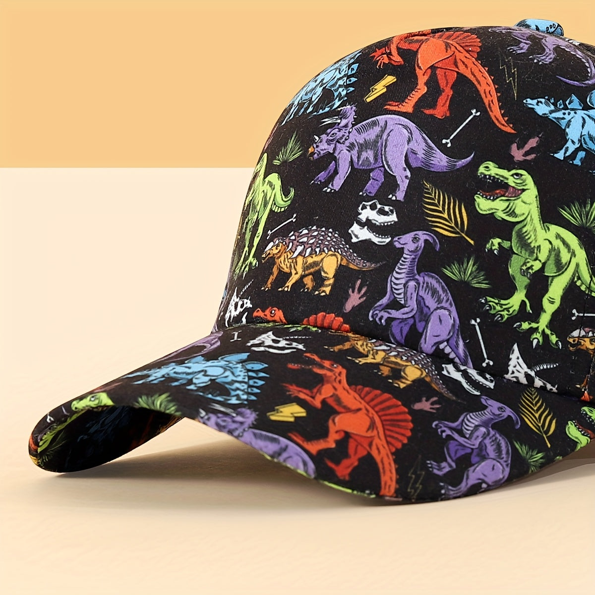 Dinosaur Design Kids Baseball Cap