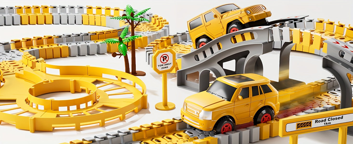 Trackmaster track of construction running for children 236pçs
