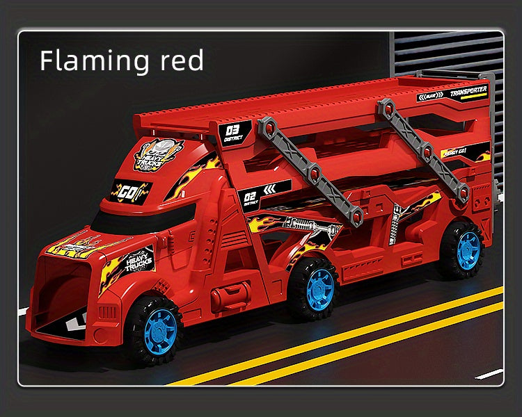 JOVOW Kids Fire Truck Set with 8 Mini Cars