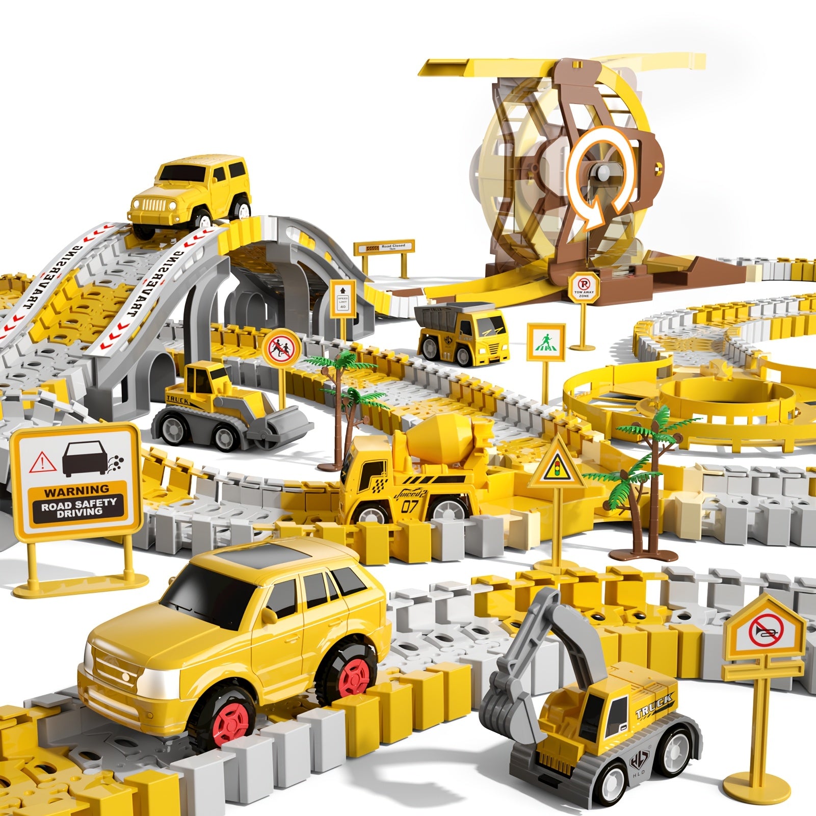 Trackmaster track of construction running for children 236pçs