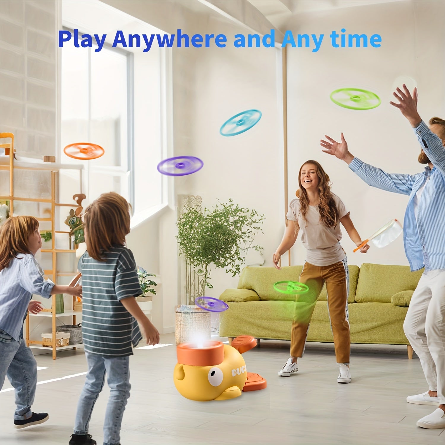 Yellow Duck Disc Thrower, Flying Disc Chase Games