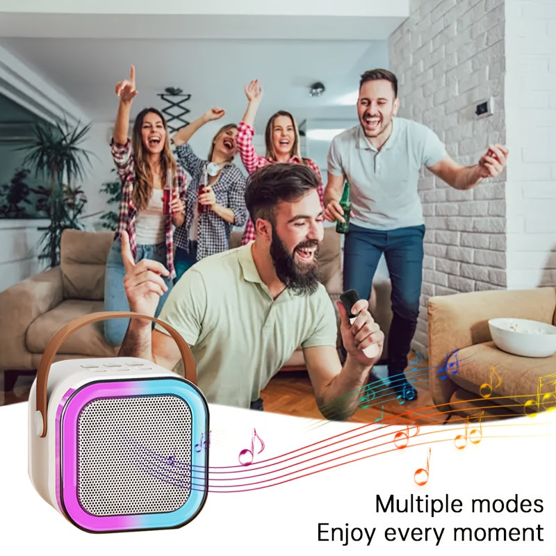 Portable Mini Karaoke Machine with 2 Wireless Microphones