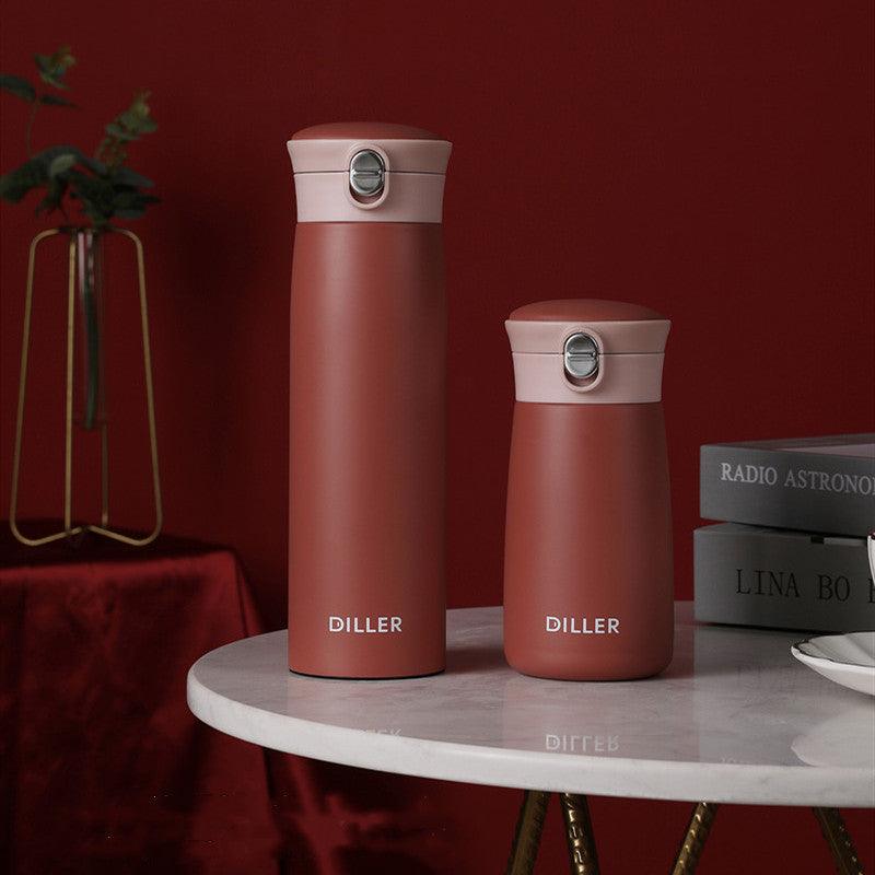 Simple bouncing lid thermos