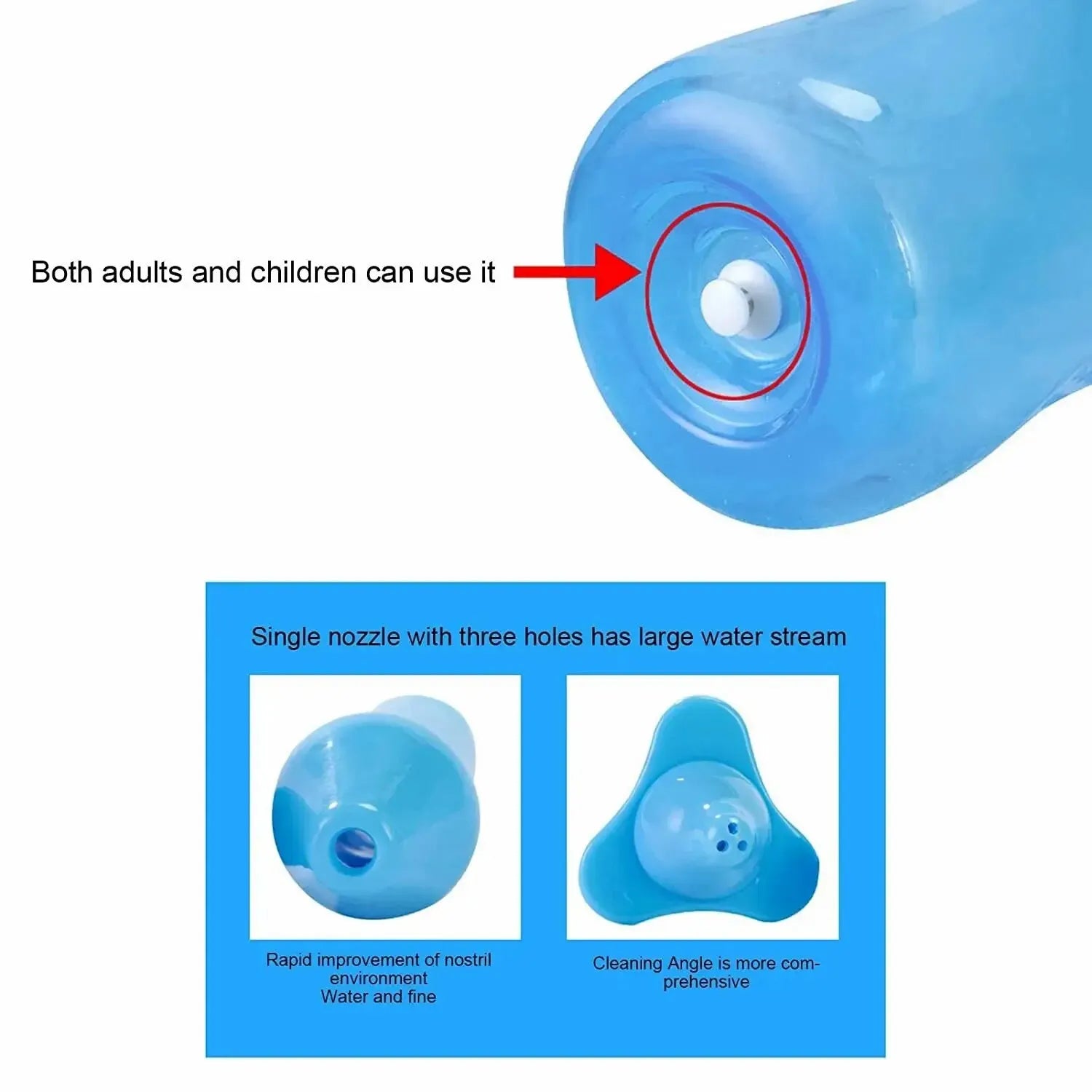 Nasal wash bottle for adults and children