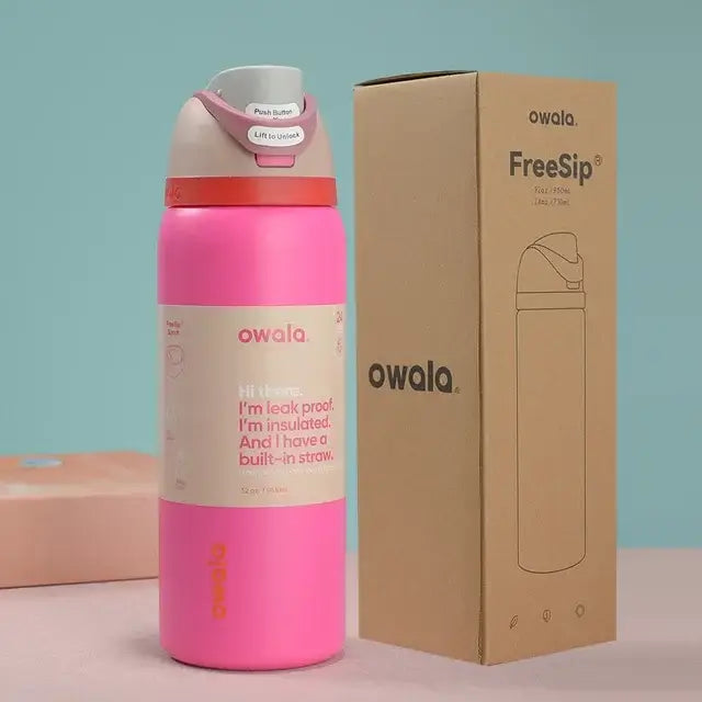 New Owala Stainless Steel Thermos Bottle with Straw