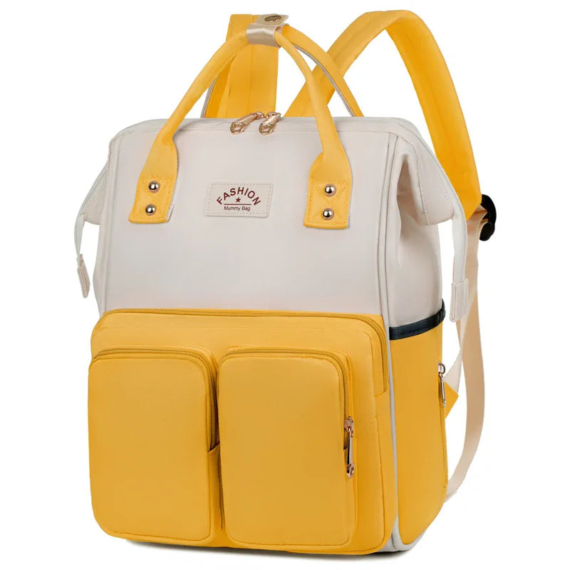 Multifunctional diaper backpack.