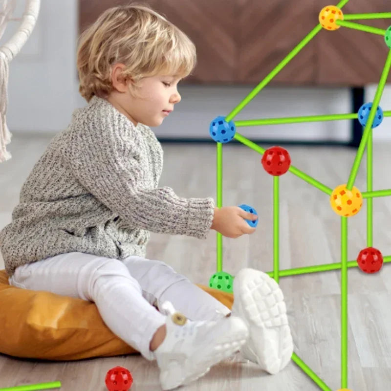 3D building kits for kids, with, sticks, tool.