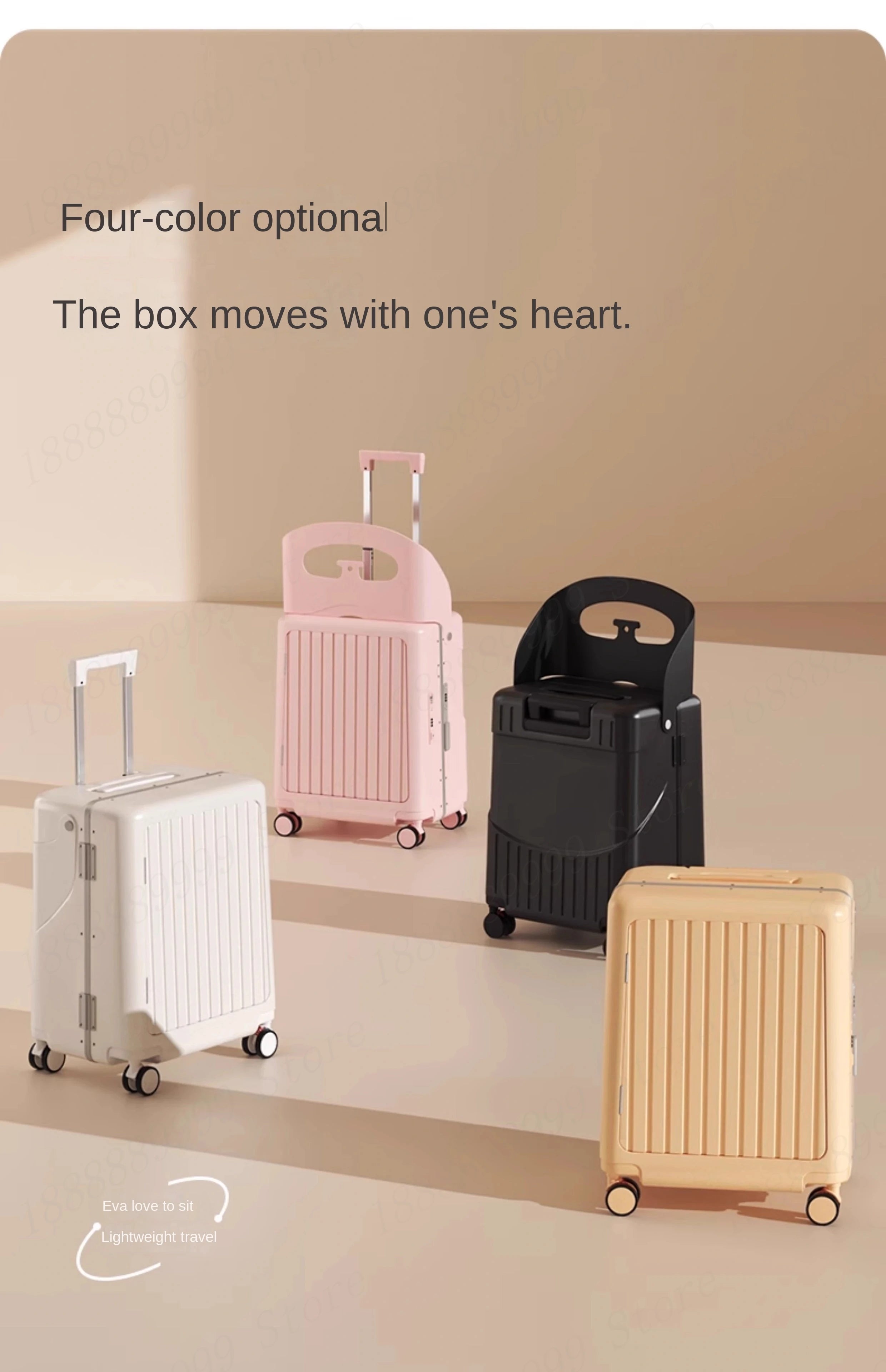 New Suitcase with Child Seat Boarding Trolley 2025