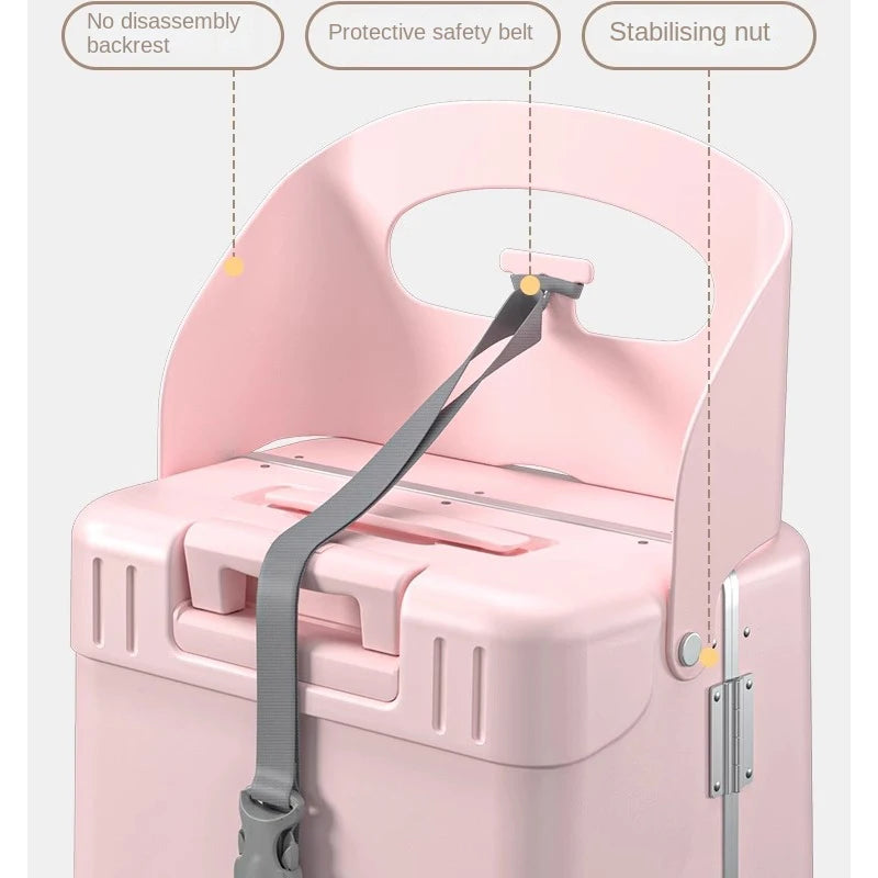 New Suitcase with Child Seat Boarding Trolley 2025