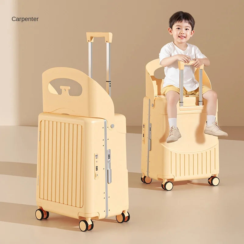New Suitcase with Child Seat Boarding Trolley 2025
