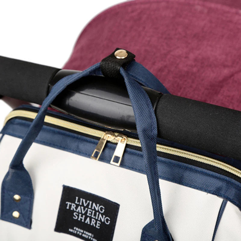 Large multifunctional thermal insulated canvas baby bottle bag