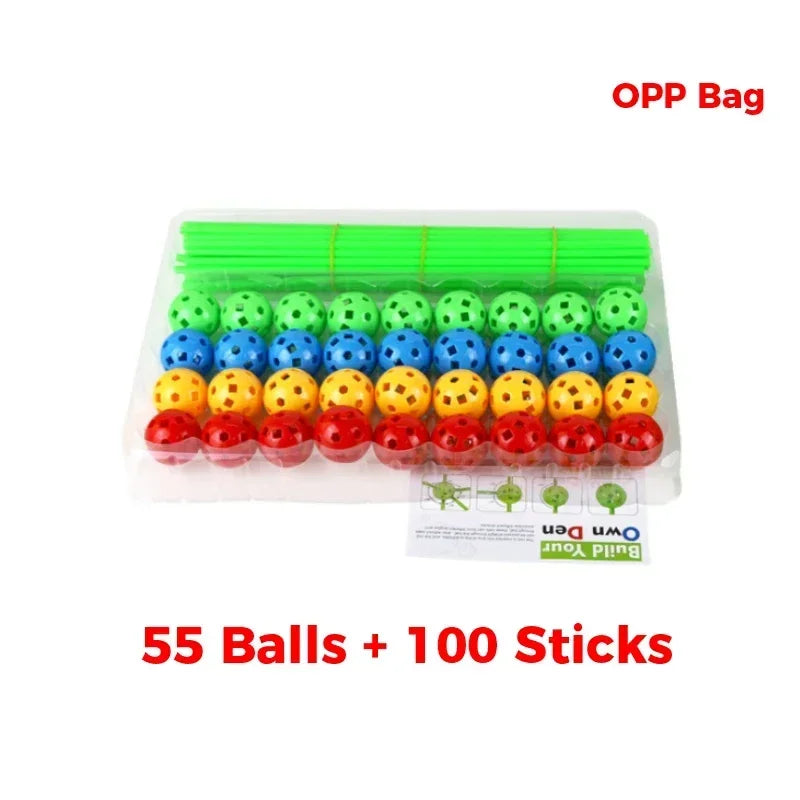 3D building kits for kids, with, sticks, tool.