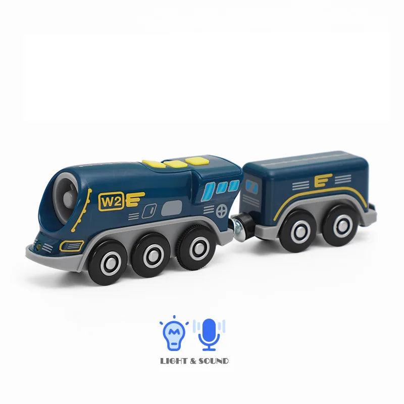 Magnetic electric locomotive for children