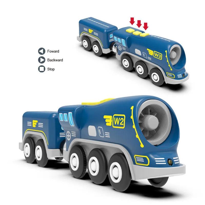 Magnetic electric locomotive for children