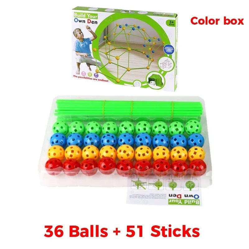 3D building kits for kids, with, sticks, tool.