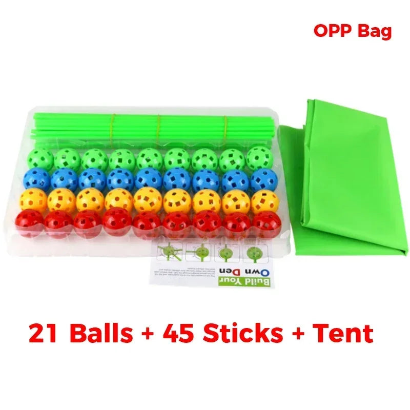 3D building kits for kids, with, sticks, tool.