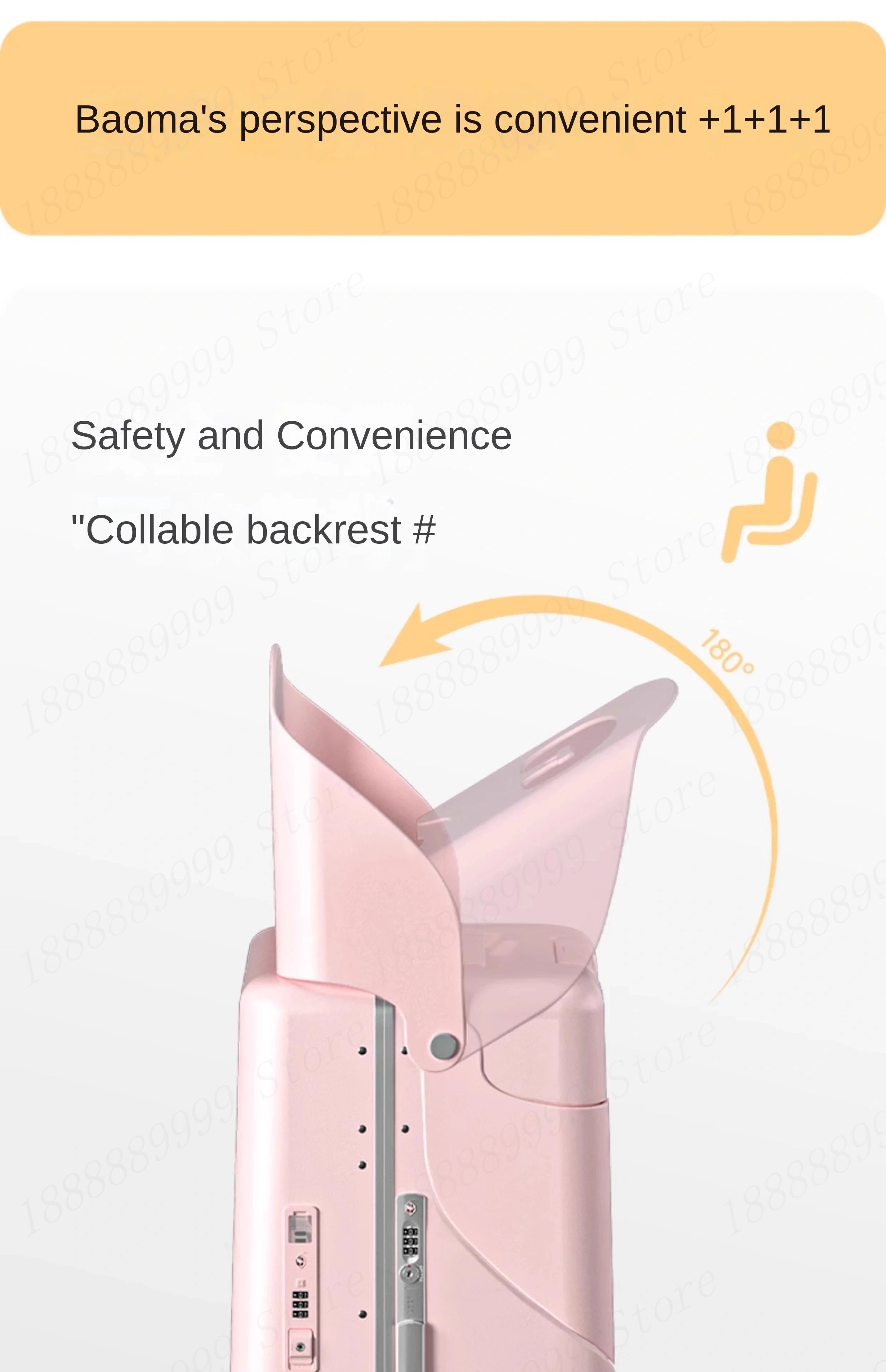 New Suitcase with Child Seat Boarding Trolley 2025