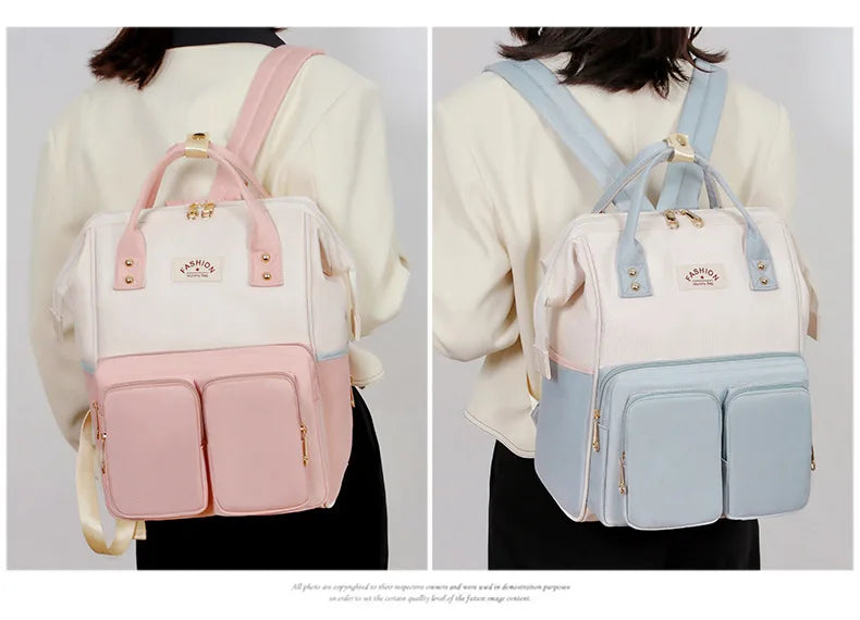 Multifunctional diaper backpack.