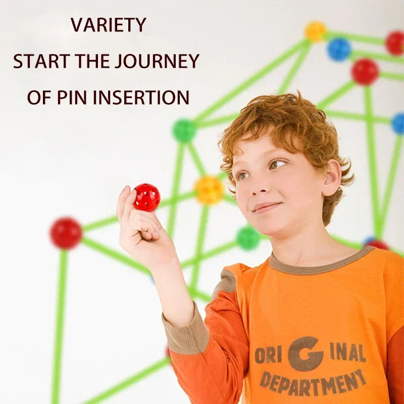 3D building kits for kids, with, sticks, tool.