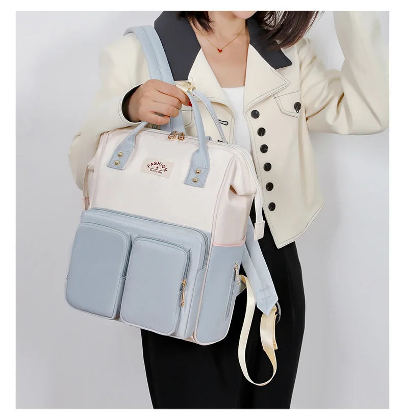 Multifunctional diaper backpack.