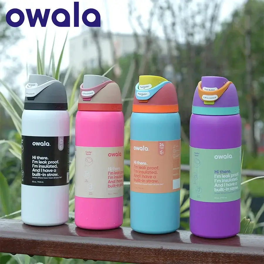 New Owala Stainless Steel Thermos Bottle with Straw