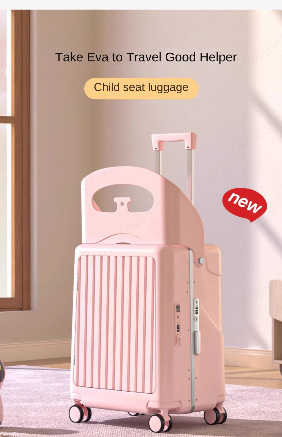 New Suitcase with Child Seat Boarding Trolley 2025