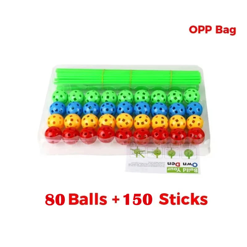 3D building kits for kids, with, sticks, tool.