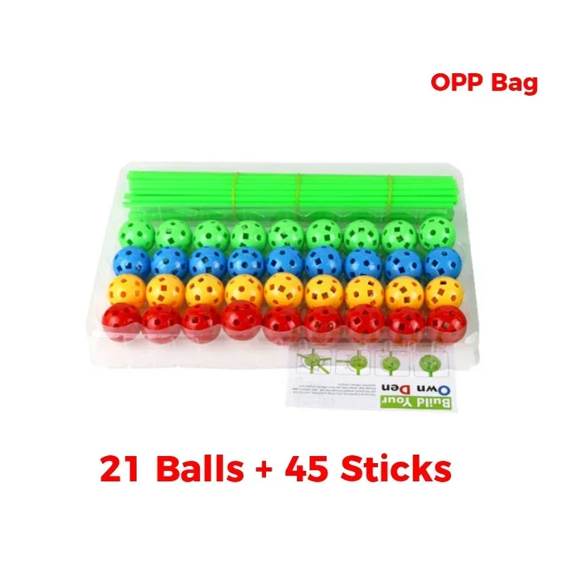 3D building kits for kids, with, sticks, tool.