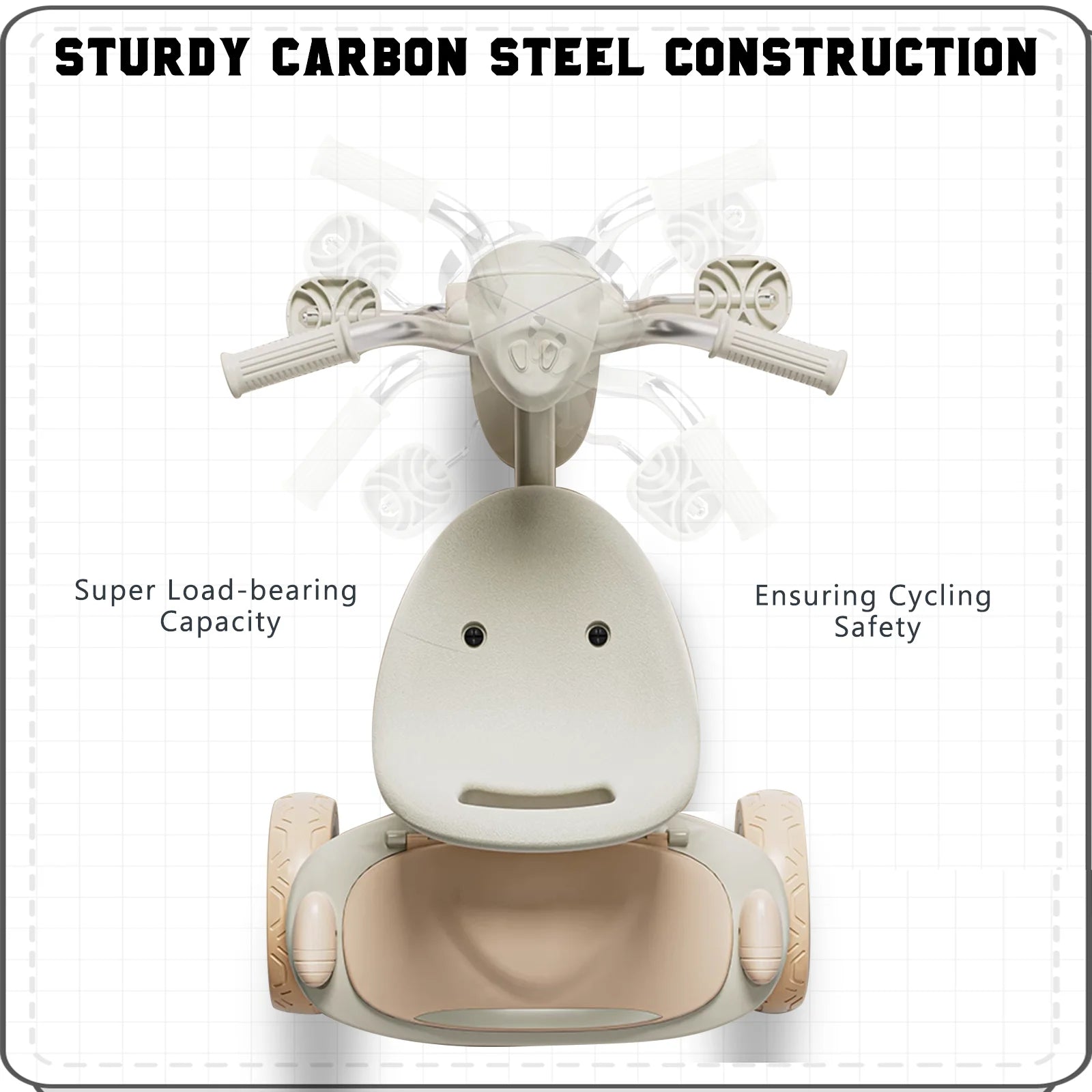 UBRAVOO Baby folding tricycle with pedals