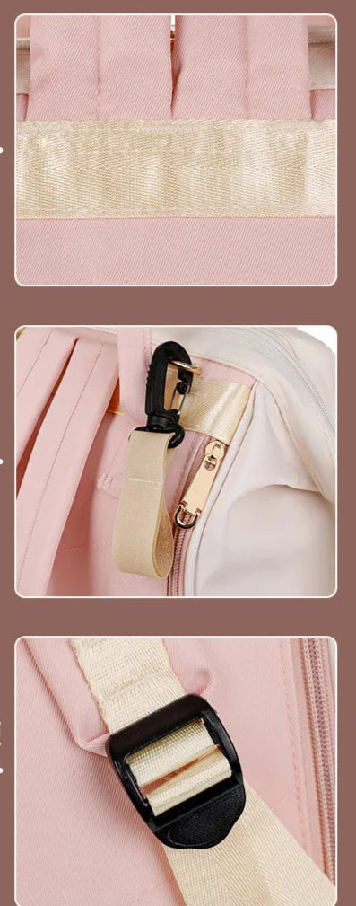 Multifunctional diaper backpack.