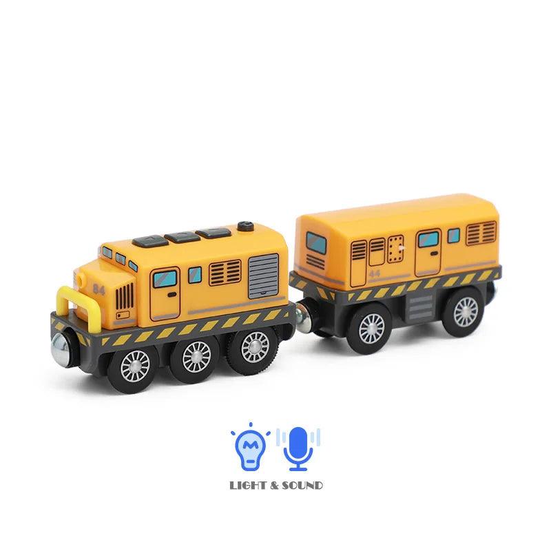 Magnetic electric locomotive for children