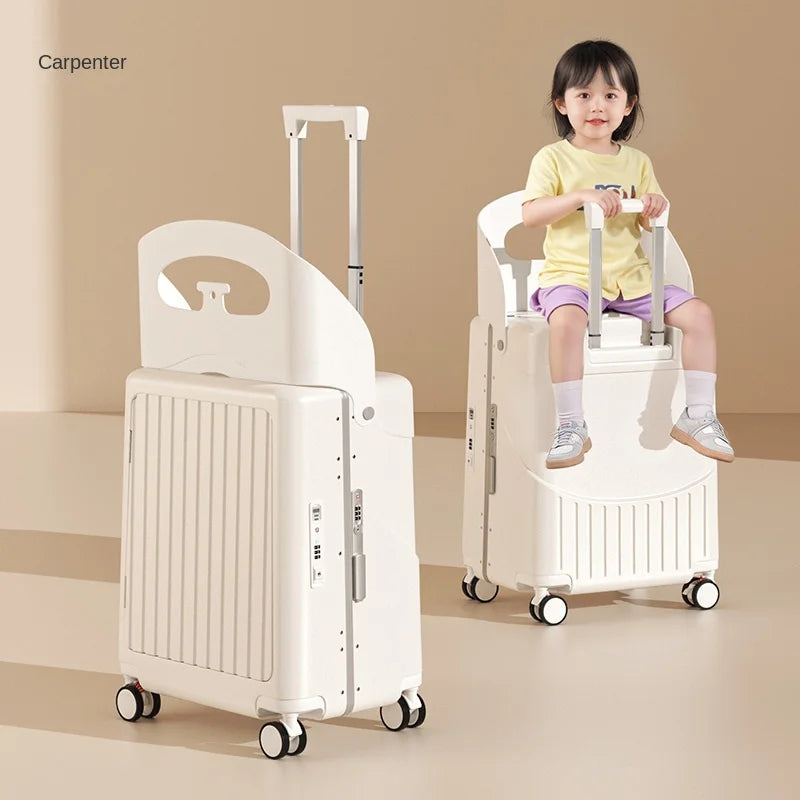 New Suitcase with Child Seat Boarding Trolley 2025