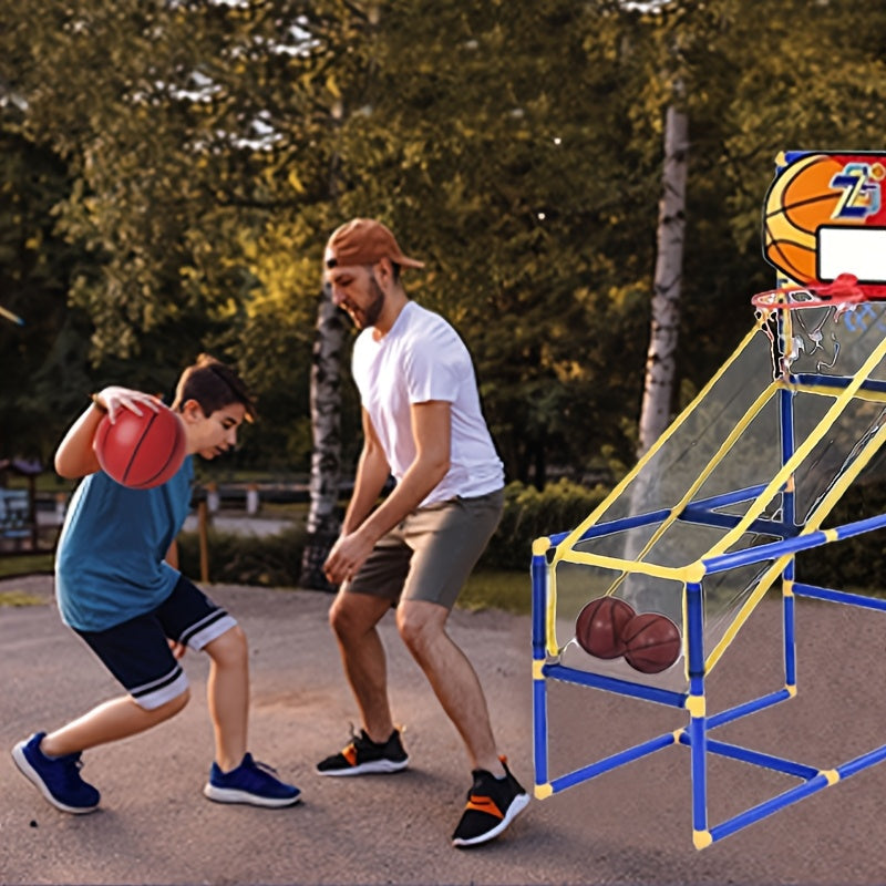 Arcade basketball game with 2 balls