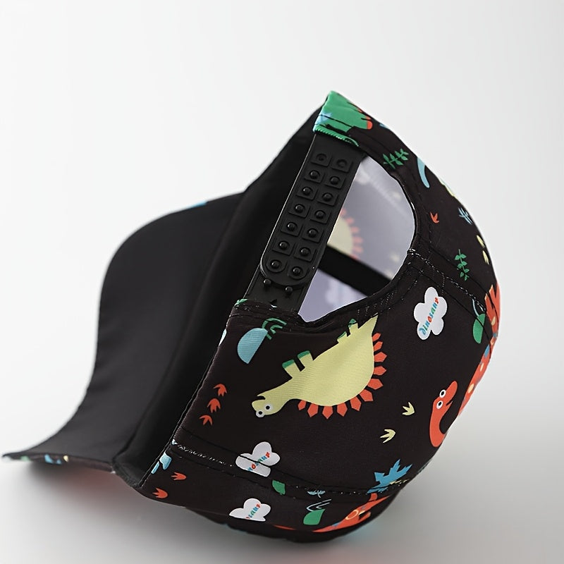 2 Piece Set Dinosaur Print Baseball Cap for Boys
