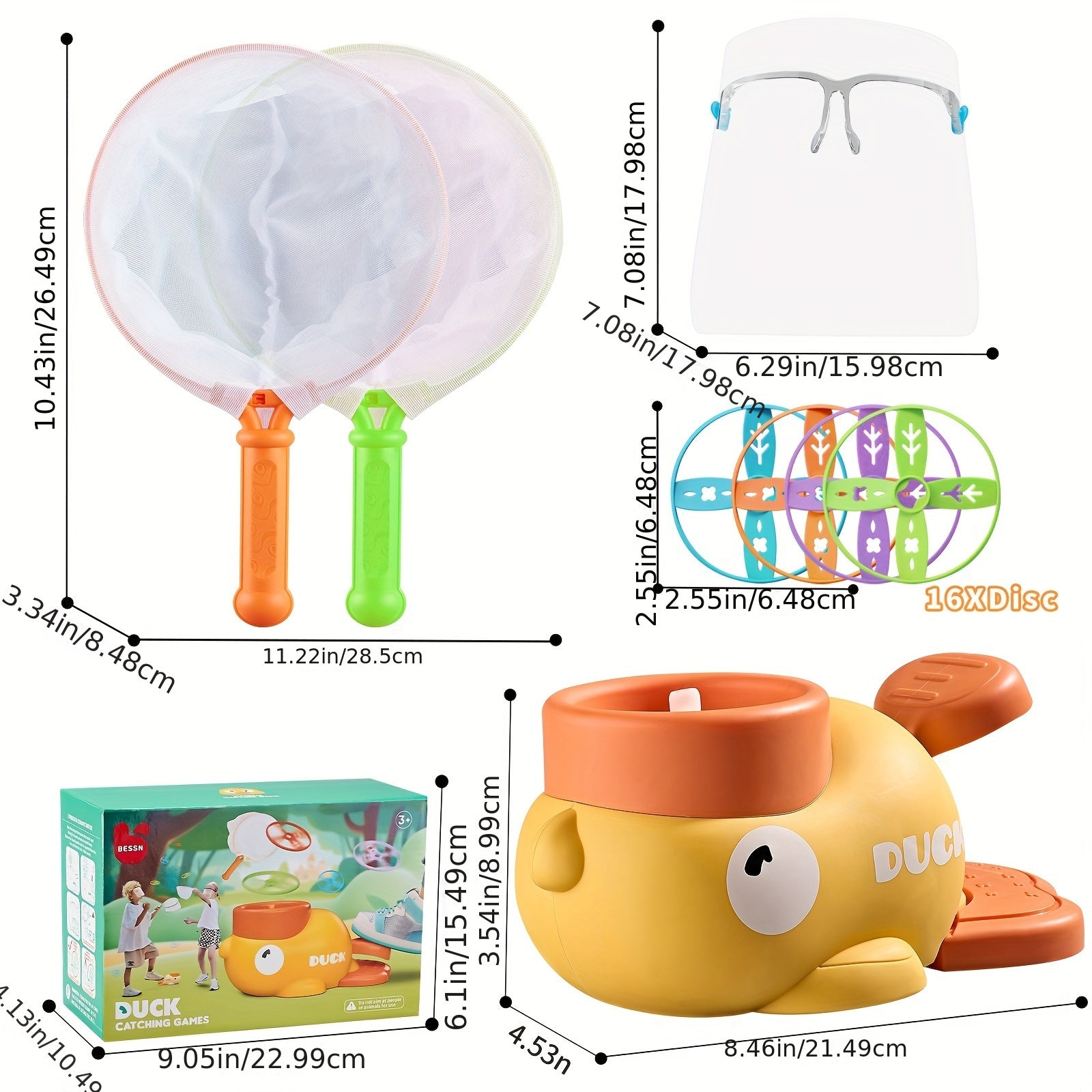 Yellow Duck Disc Thrower, Flying Disc Chase Games