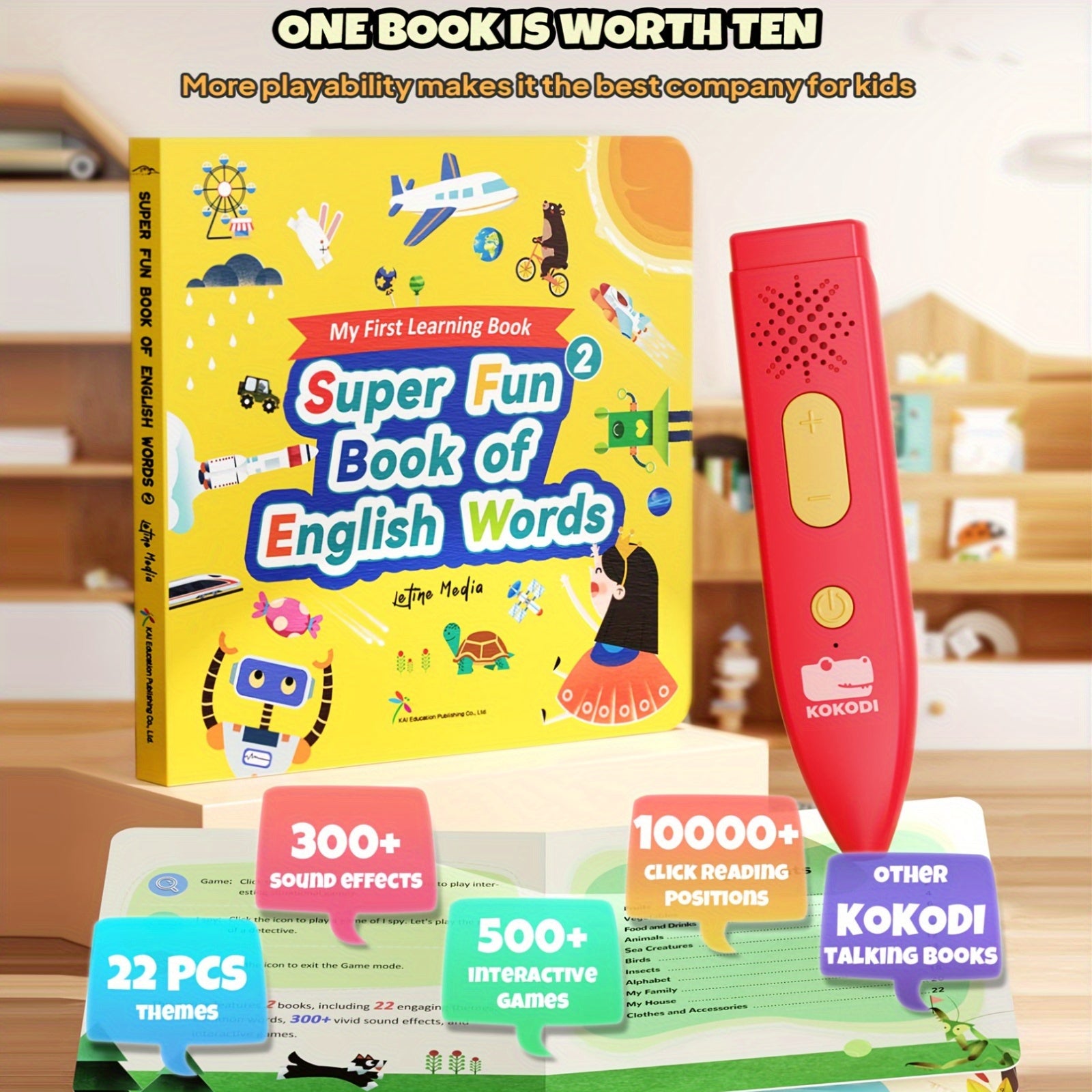 English reading book sets, interactive audio books.
