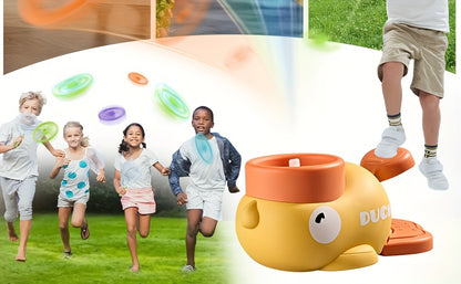Yellow Duck Disc Thrower, Flying Disc Chase Games
