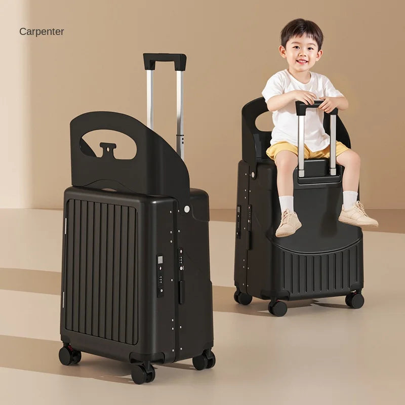New Suitcase with Child Seat Boarding Trolley 2025