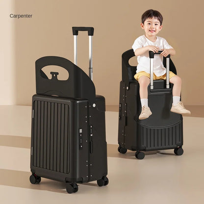 New Suitcase with Child Seat Boarding Trolley 2025