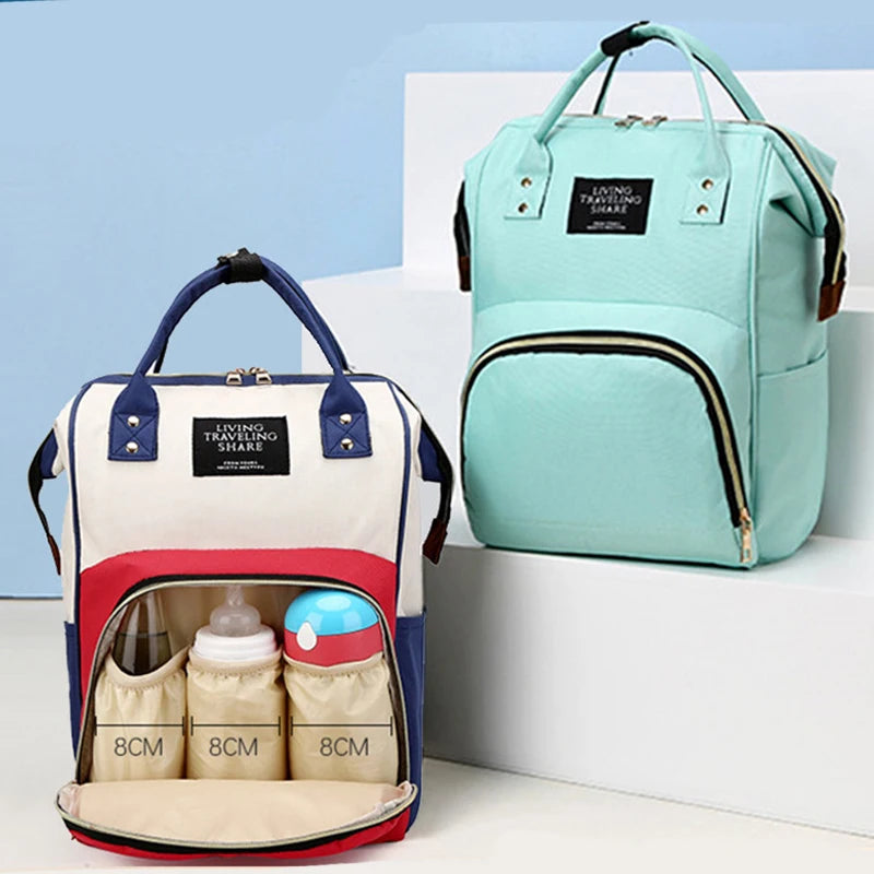 Large multifunctional thermal insulated canvas baby bottle bag