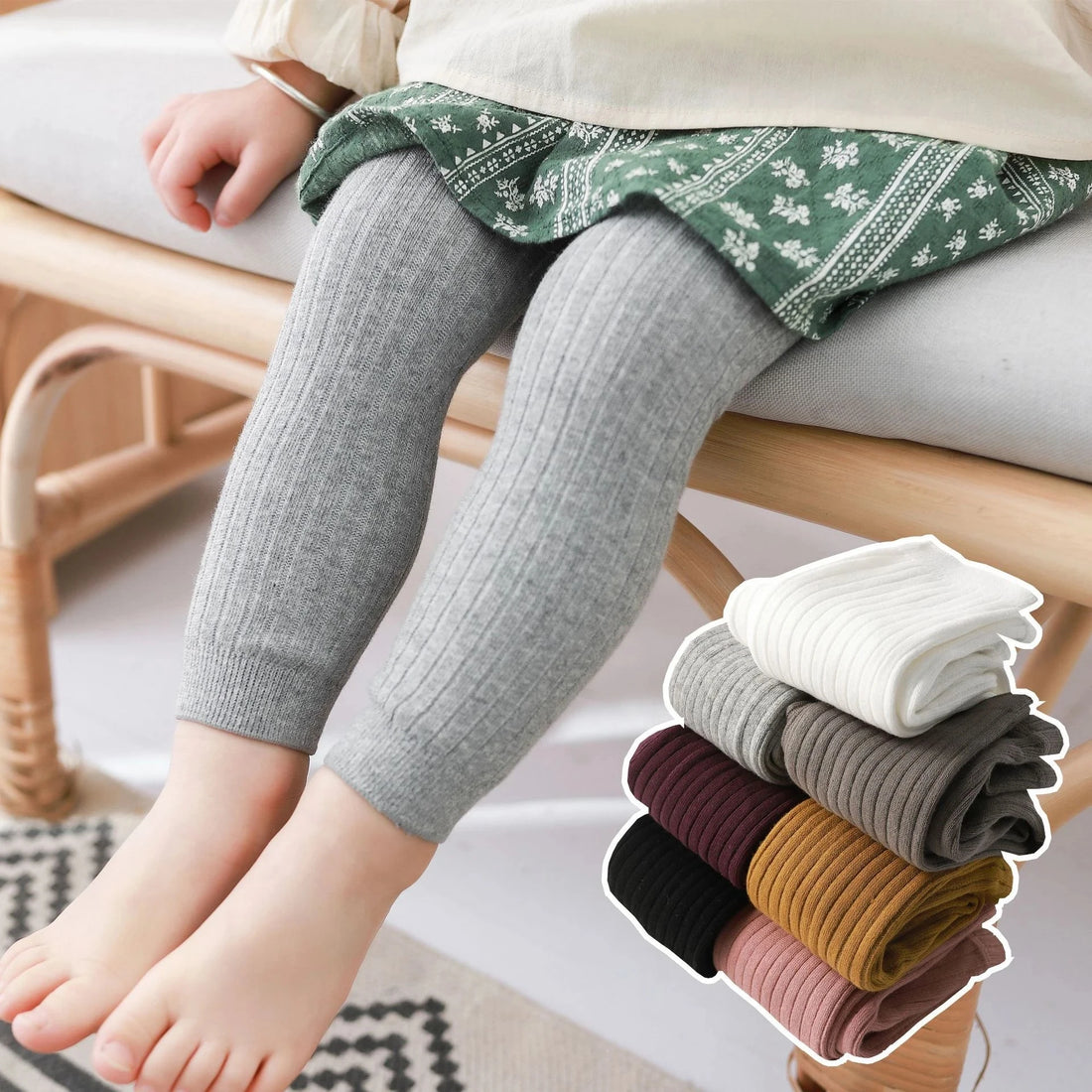 Cotton leggings with elastane uisex