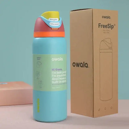 New Owala Stainless Steel Thermos Bottle with Straw