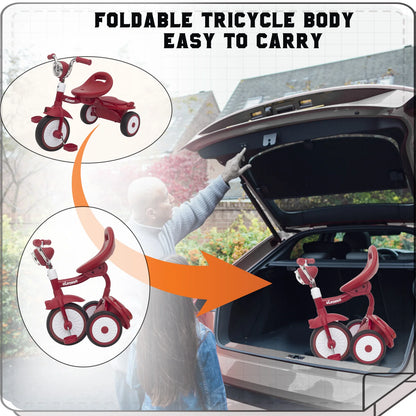 UBRAVOO Baby folding tricycle with pedals