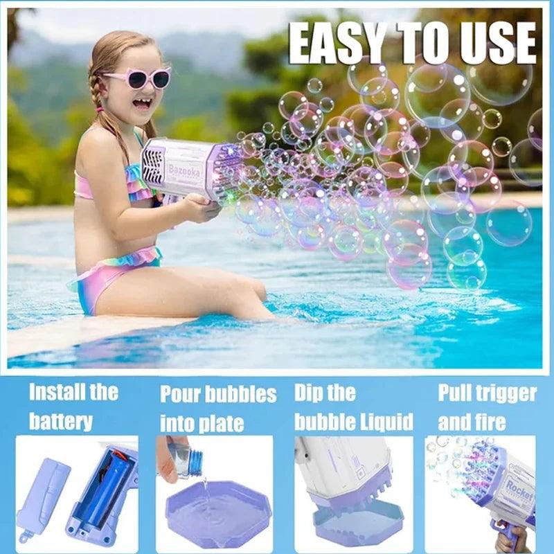Máquina de bolhas de ar para meninos e meninas