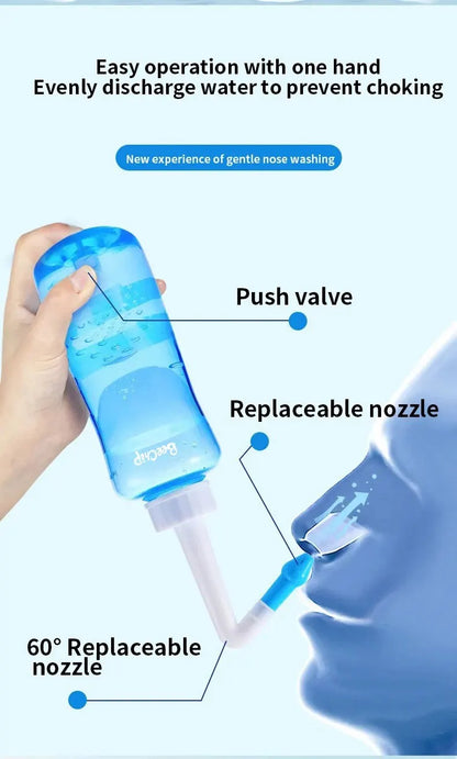 Nasal wash bottle for adults and children