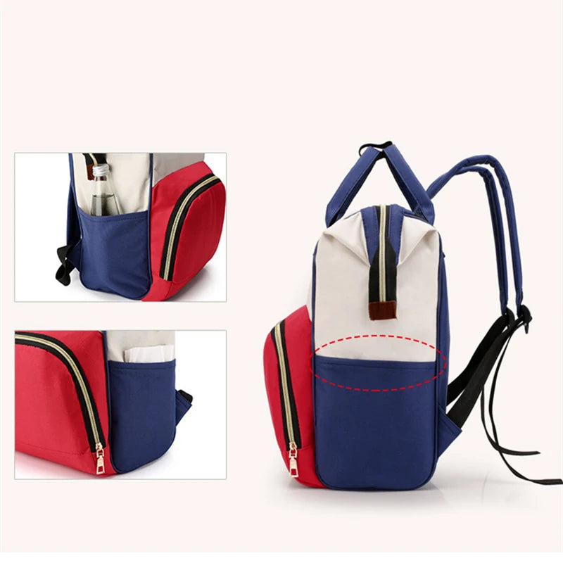 Large multifunctional thermal insulated canvas baby bottle bag