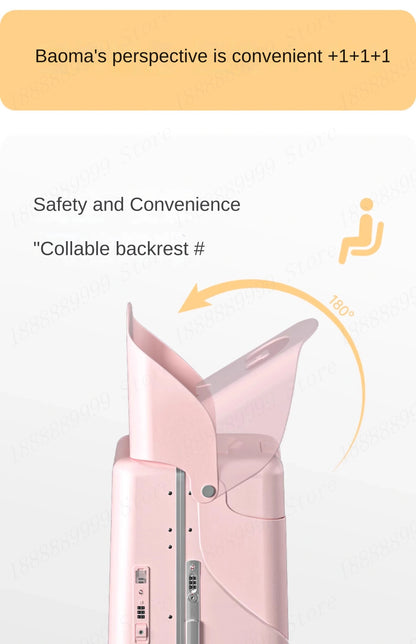 New Suitcase with Child Seat Boarding Trolley 2025