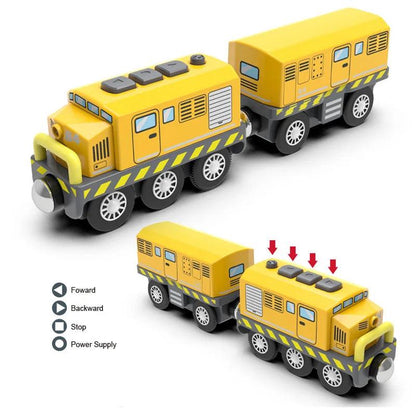 Magnetic electric locomotive for children