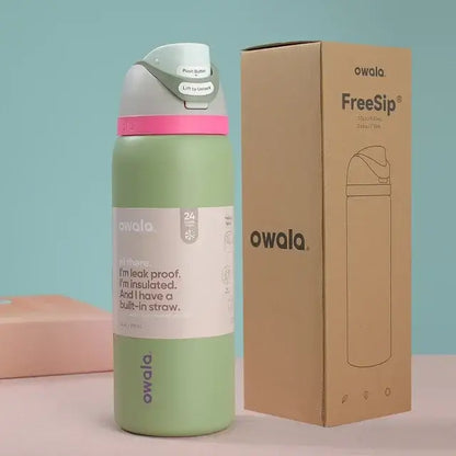 New Owala Stainless Steel Thermos Bottle with Straw